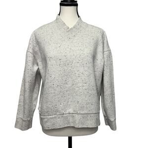 Madewell Women’s Heathered Gray Speckled Sweatshirt - Size M